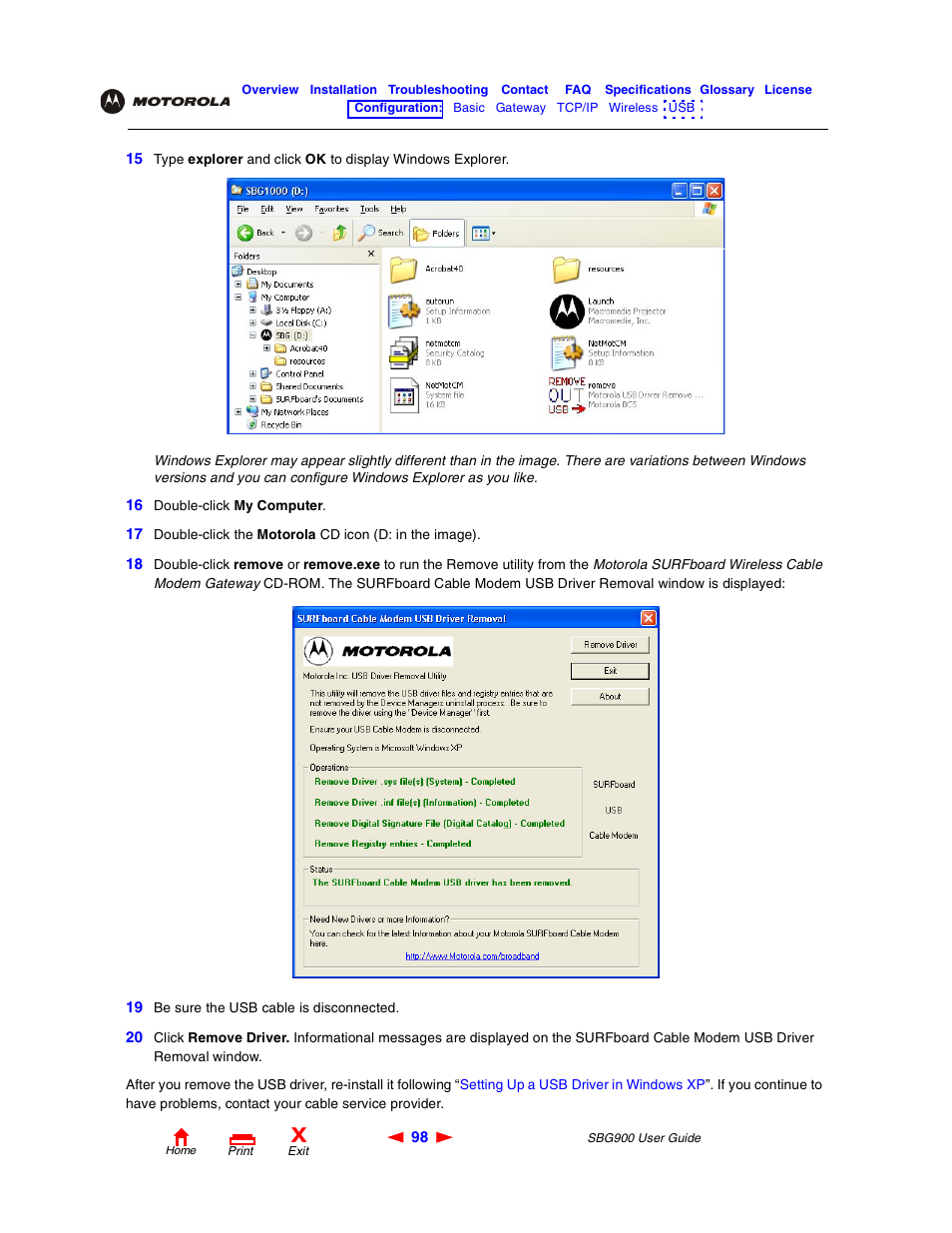Motorola SBG900 User Manual | Page 104 / 130