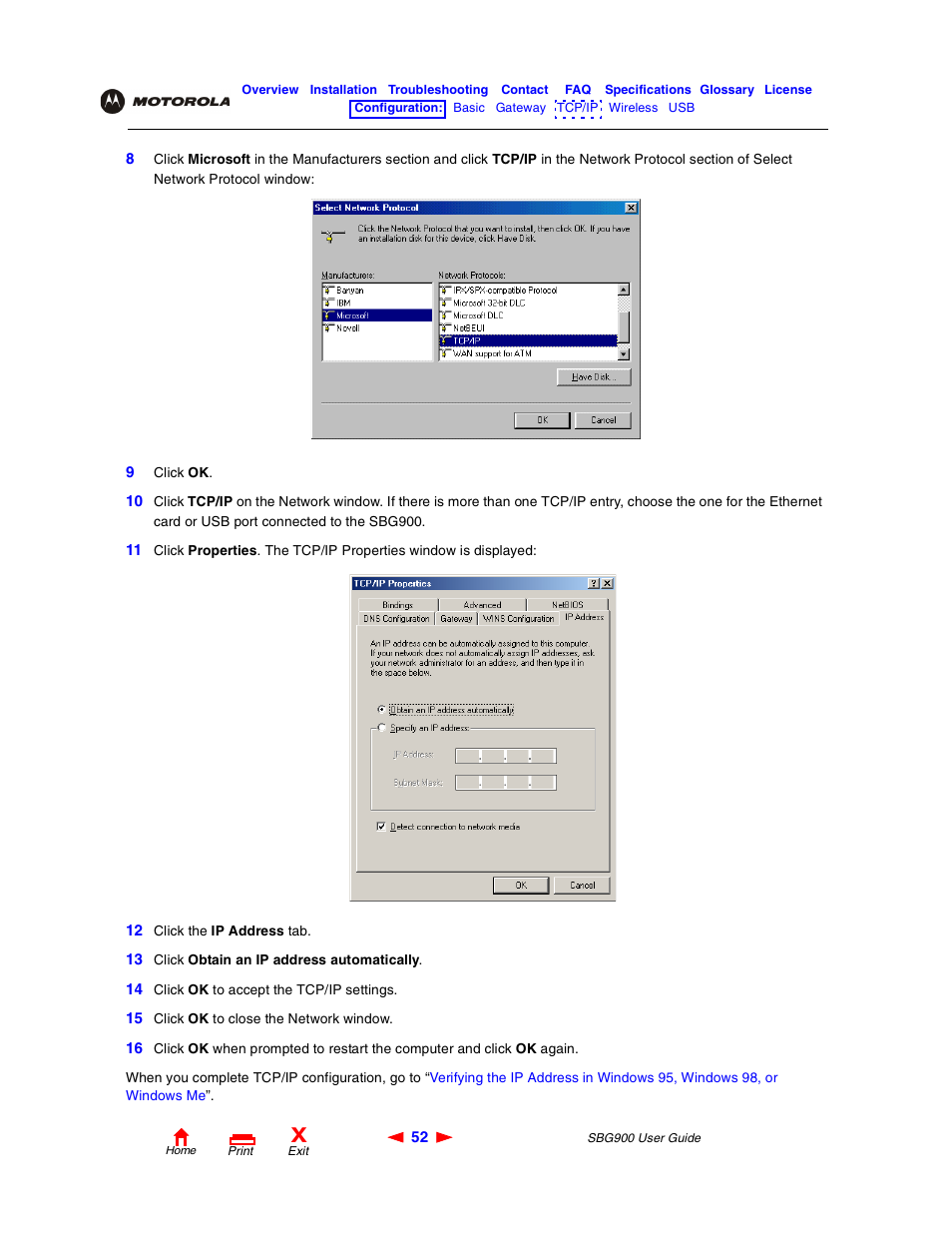Motorola SBG900 User Manual | Page 58 / 130
