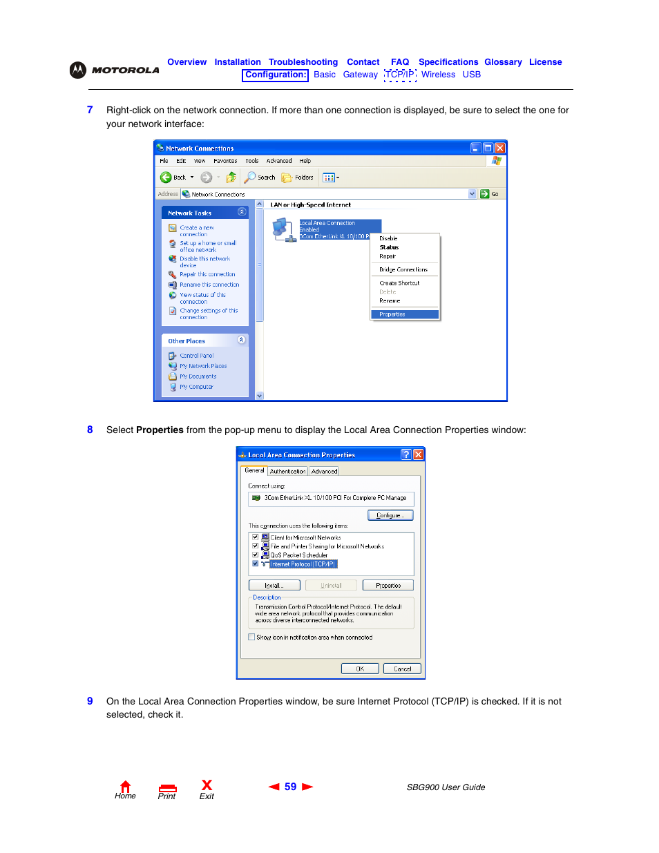 Motorola SBG900 User Manual | Page 65 / 130