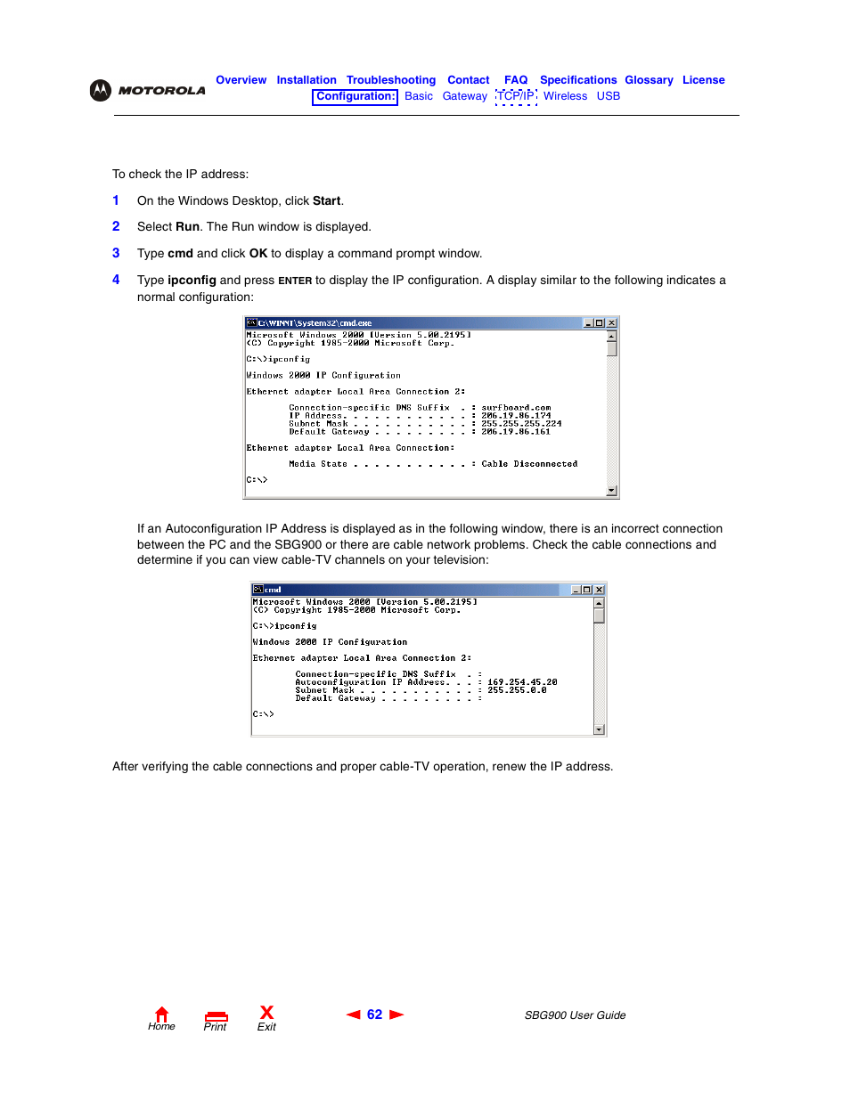 Motorola SBG900 User Manual | Page 68 / 130