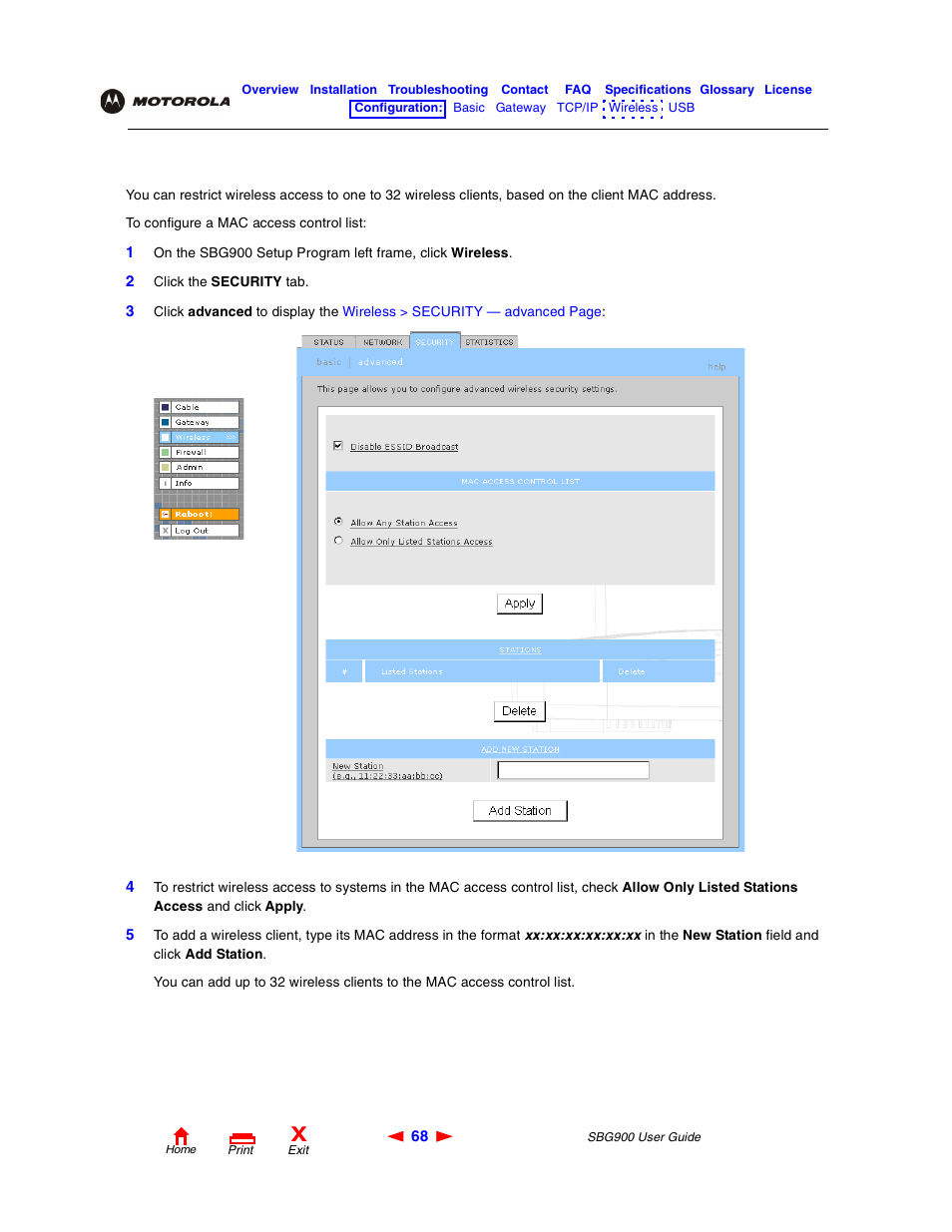 Motorola SBG900 User Manual | Page 74 / 130