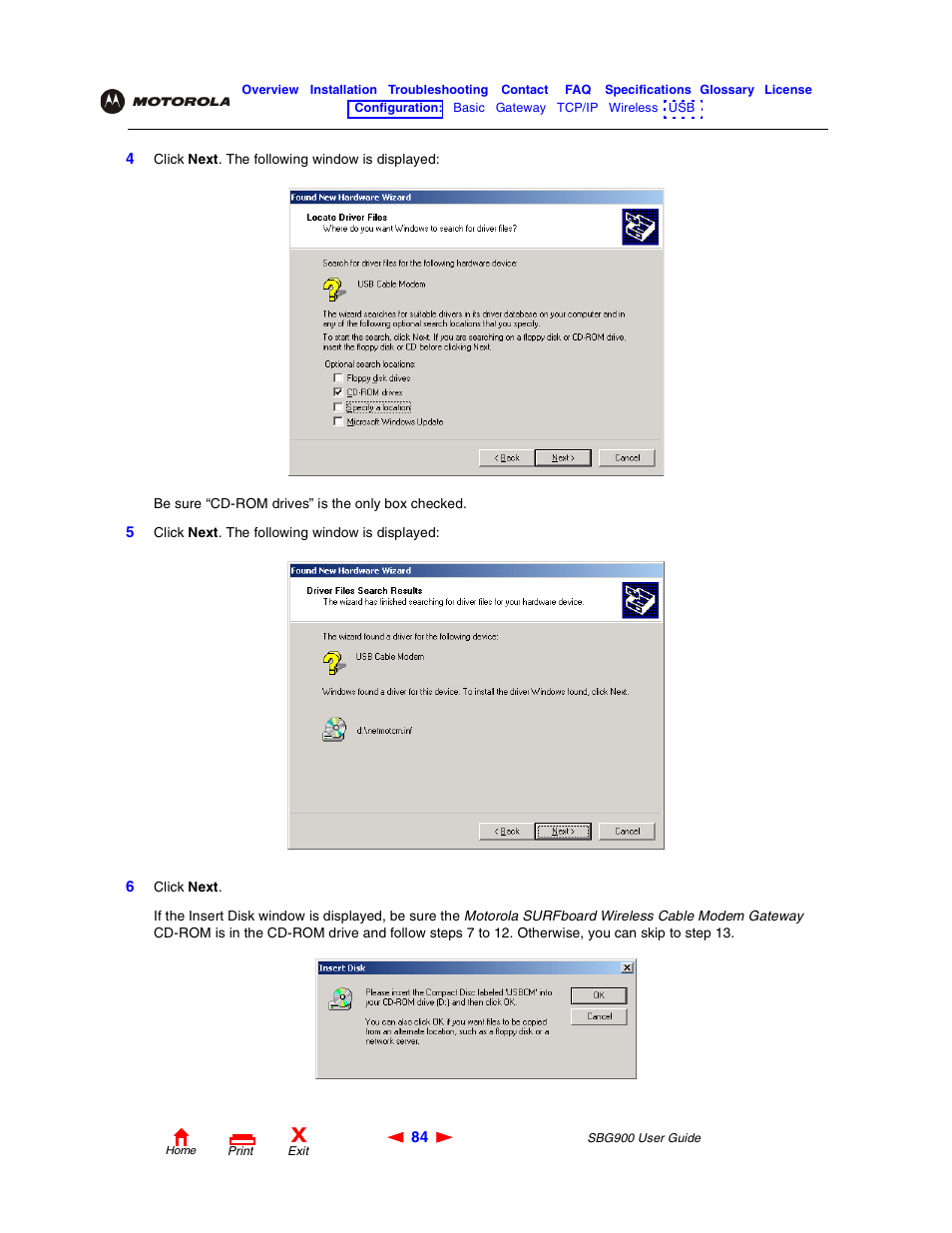 Motorola SBG900 User Manual | Page 90 / 130