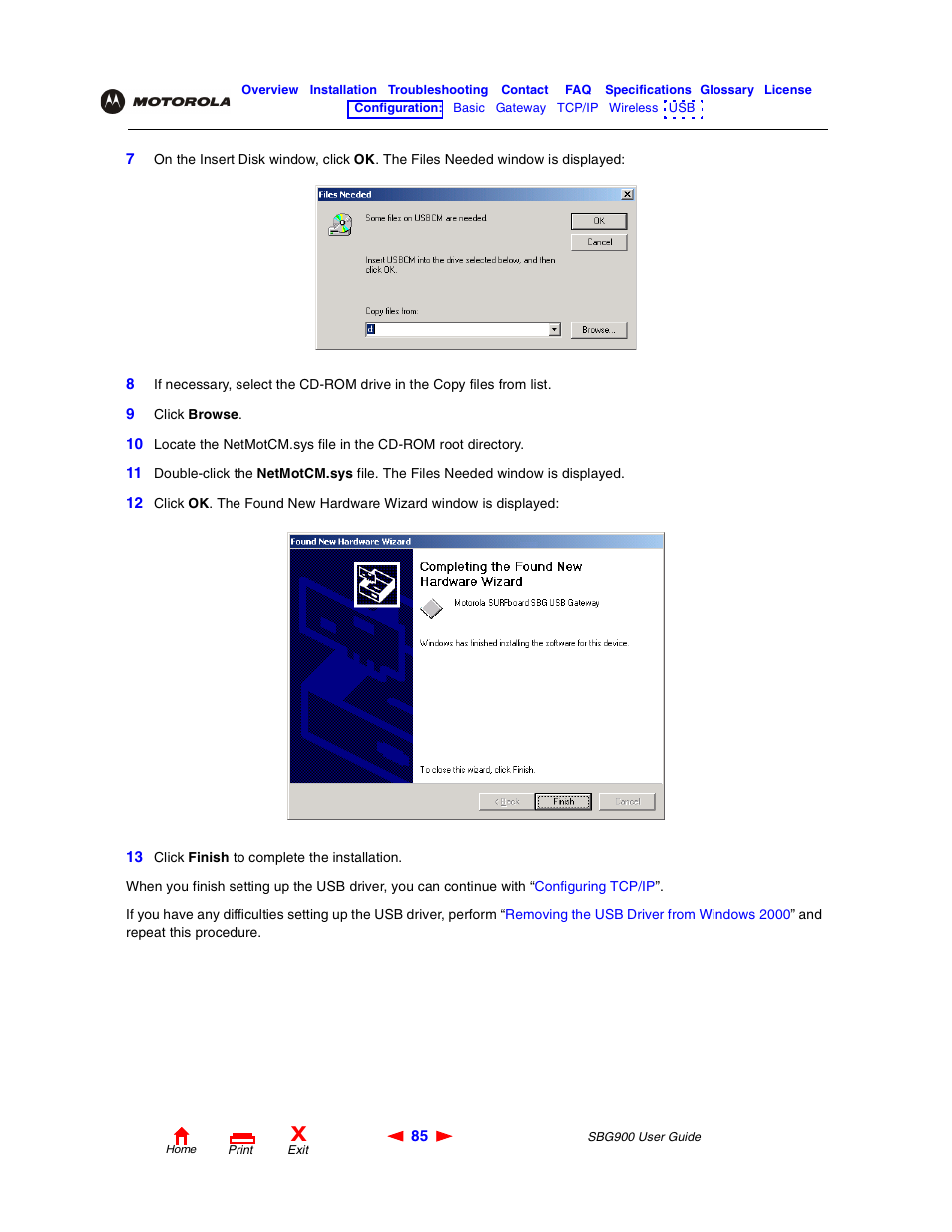 Motorola SBG900 User Manual | Page 91 / 130