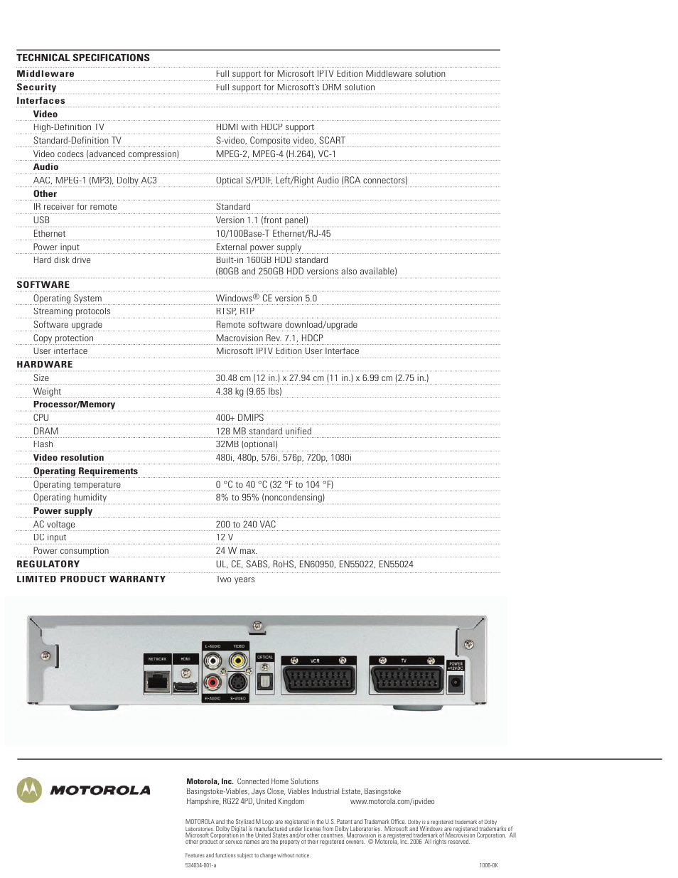 Motorola vip 1216 User Manual | Page 2 / 2