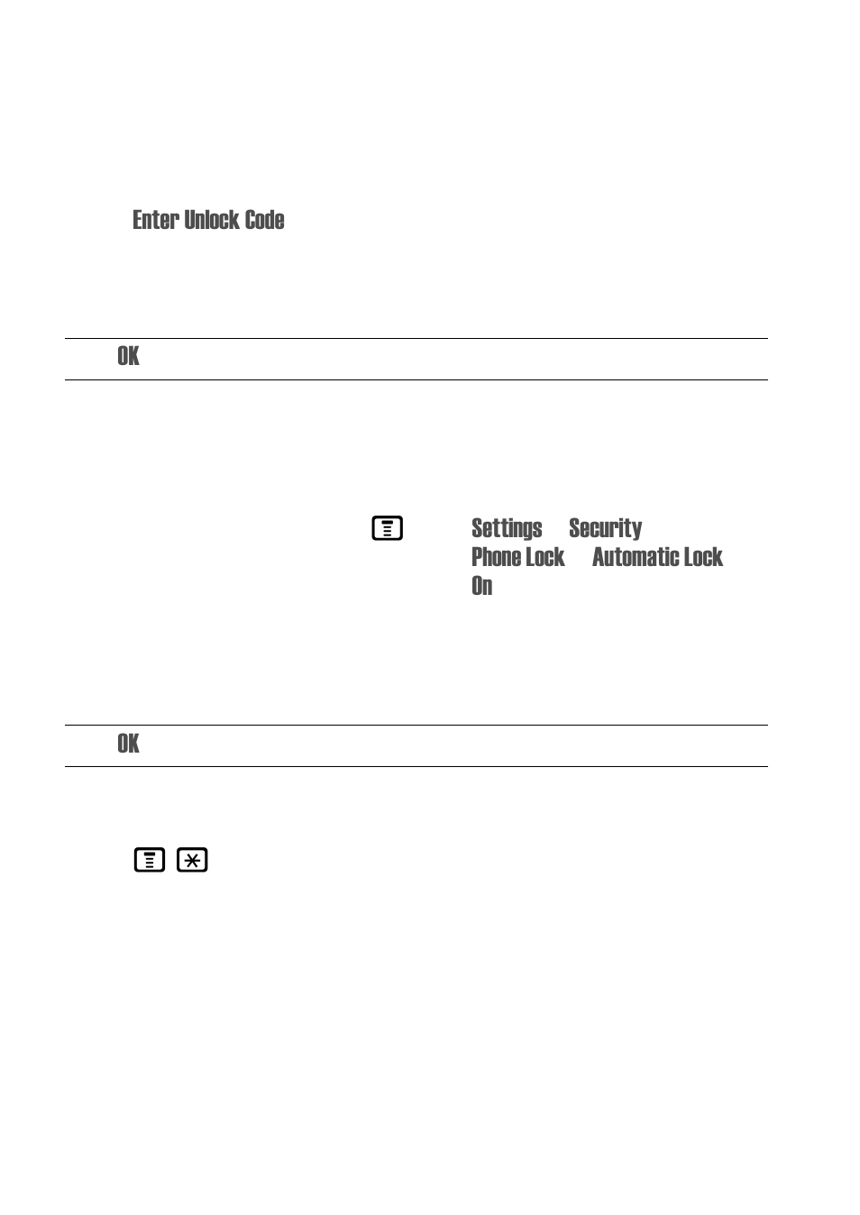 Locking and unlocking the keypad, Unlocking your phone, Setting your phone to lock automatically | Motorola C975 3G User Manual | Page 52 / 95