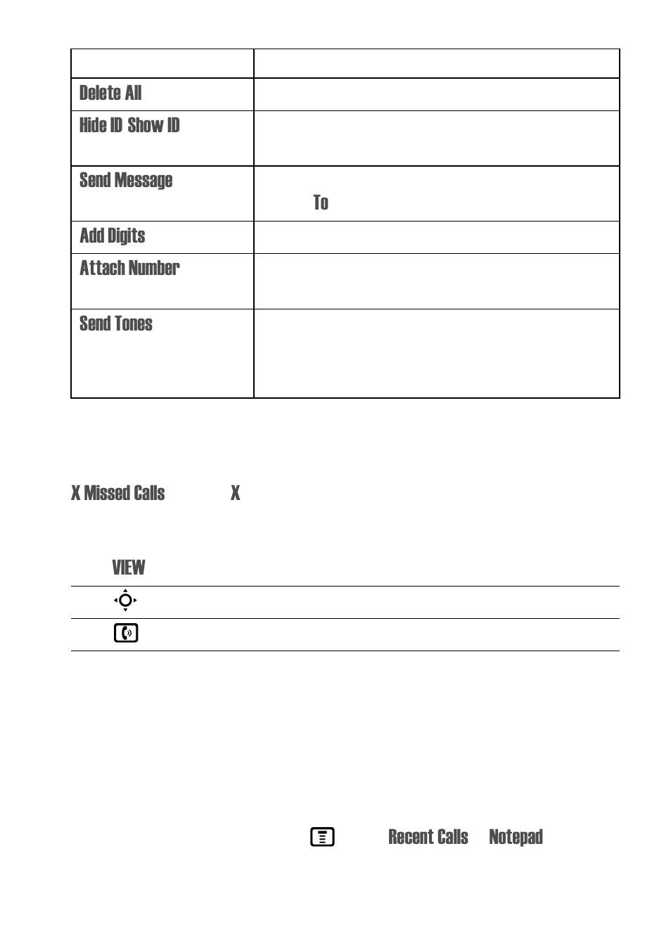 Returning an unanswered call, Using the notepad, Returning an unanswered call using the notepad | Motorola C975 3G User Manual | Page 63 / 95