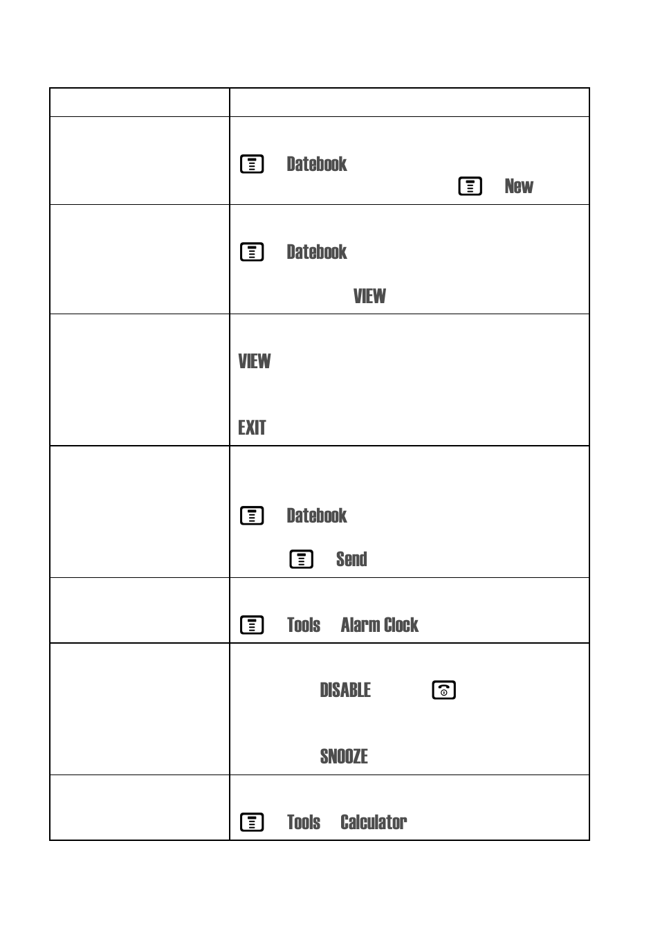 Personal organiser features | Motorola C975 3G User Manual | Page 82 / 95