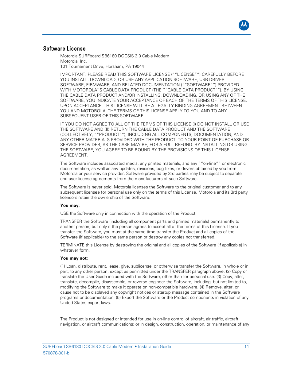 Motorola SURFboard SB6180 User Manual | Page 16 / 20