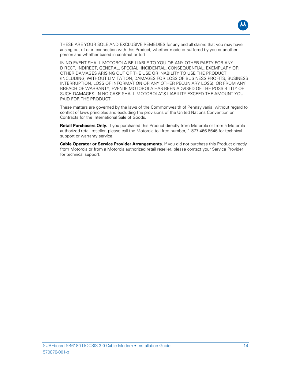 Motorola SURFboard SB6180 User Manual | Page 19 / 20