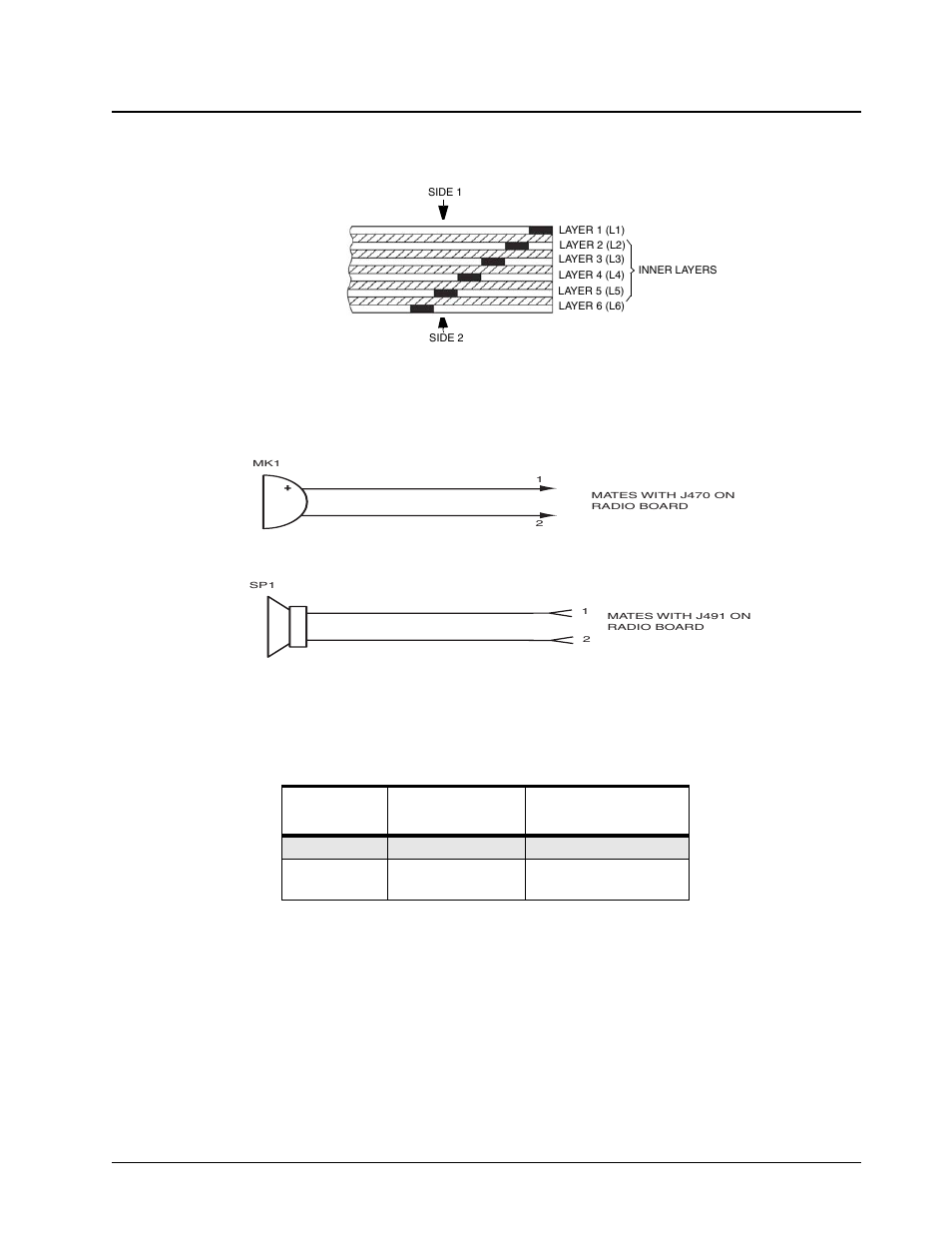 2 six layer circuit board, 2 speaker and microphone schematic, 1 speaker and microphone parts list | Motorola CP150TM User Manual | Page 141 / 252