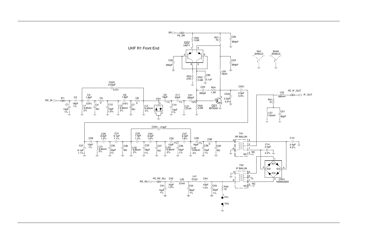 Uhf r1 front end | Motorola CP150TM User Manual | Page 188 / 252