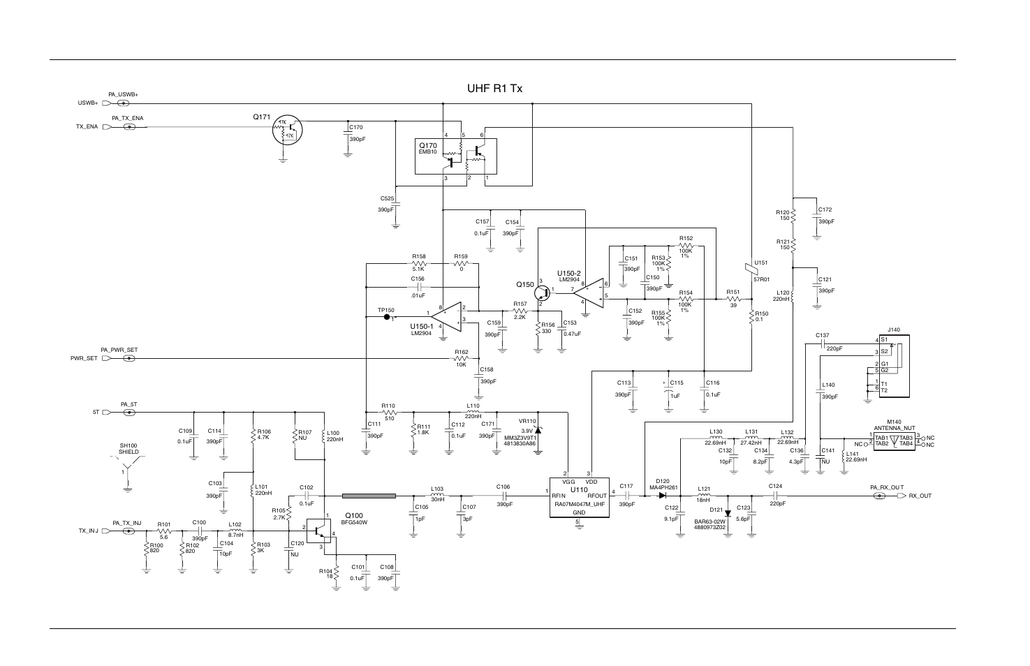 Uhf r1 tx | Motorola CP150TM User Manual | Page 192 / 252