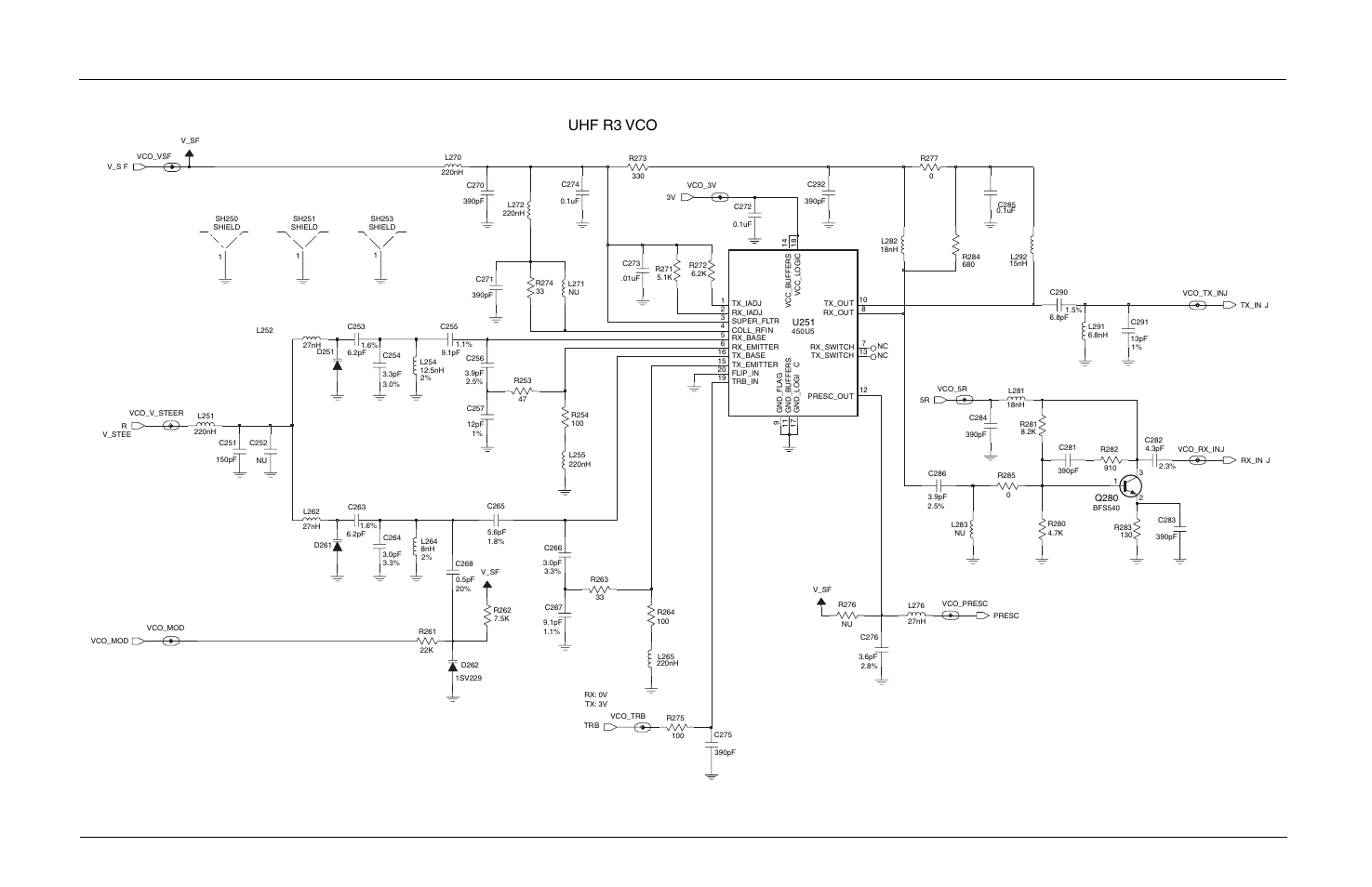 Uhf r3 vco | Motorola CP150TM User Manual | Page 239 / 252