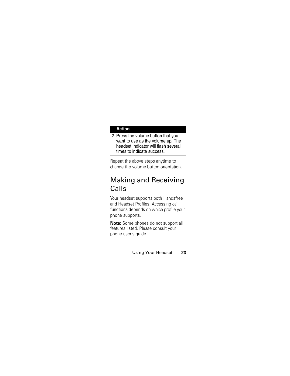 Making and receiving calls | Motorola HS850 User Manual | Page 25 / 111