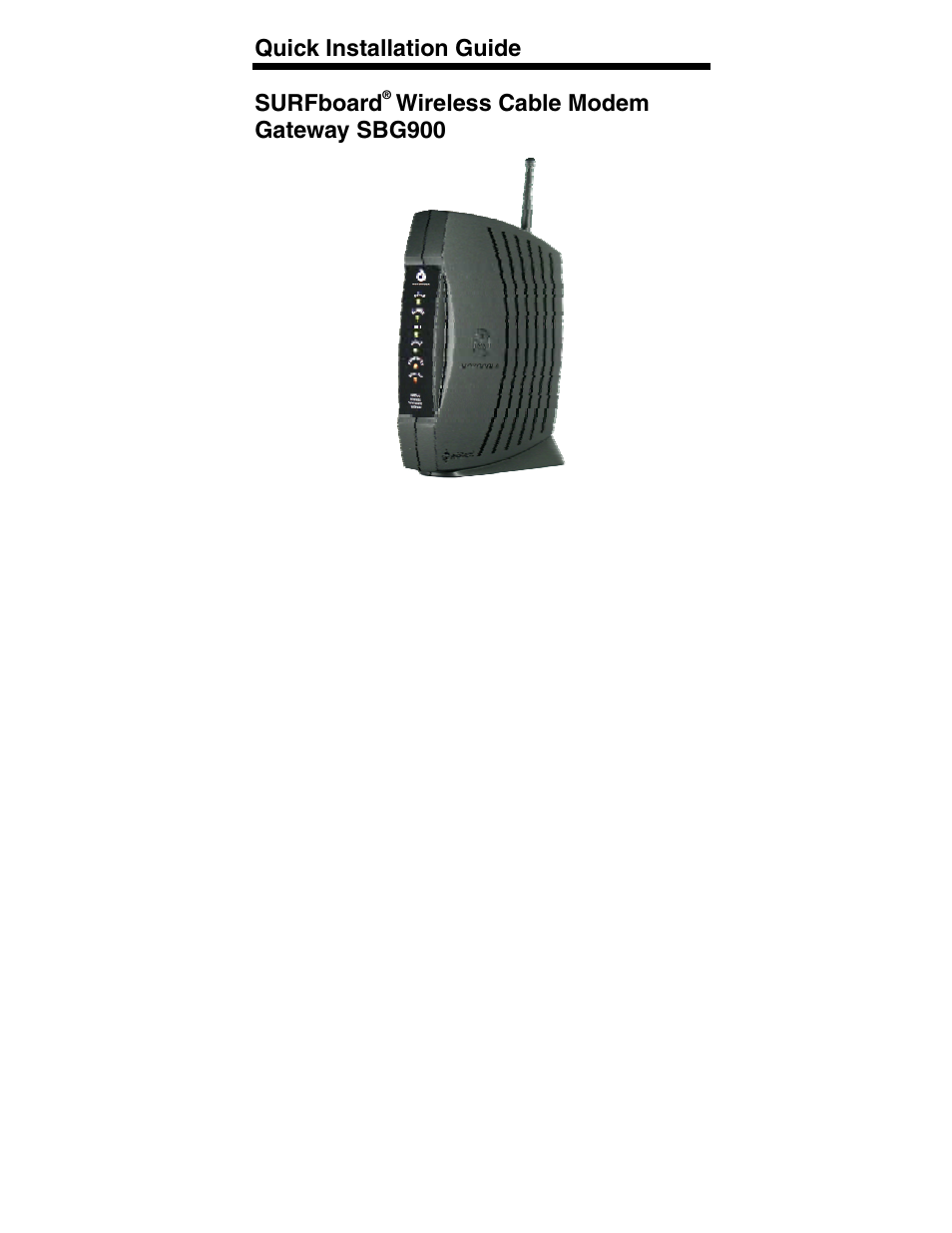 Motorola SURFBOARD SBG900 User Manual | 16 pages