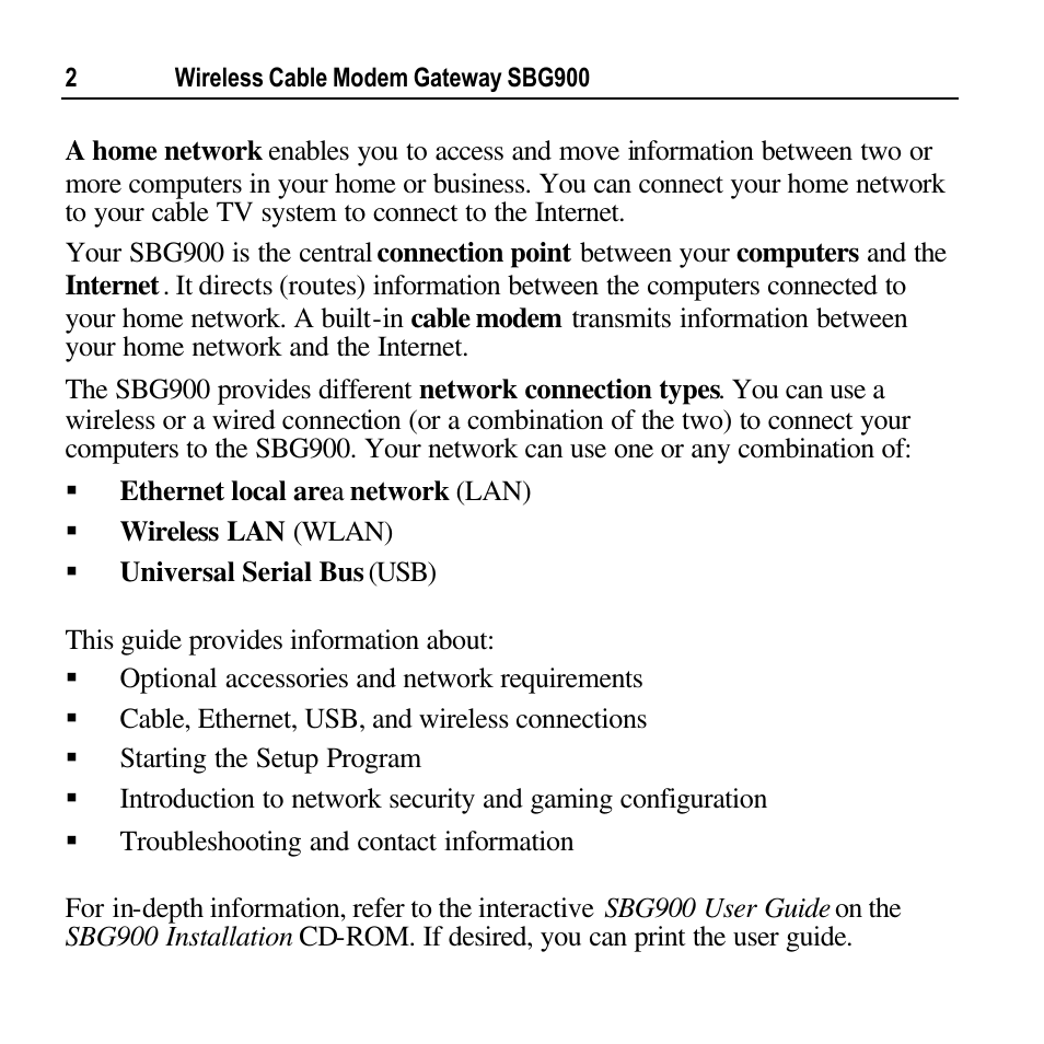 Motorola SURFBOARD SBG900 User Manual | Page 2 / 16