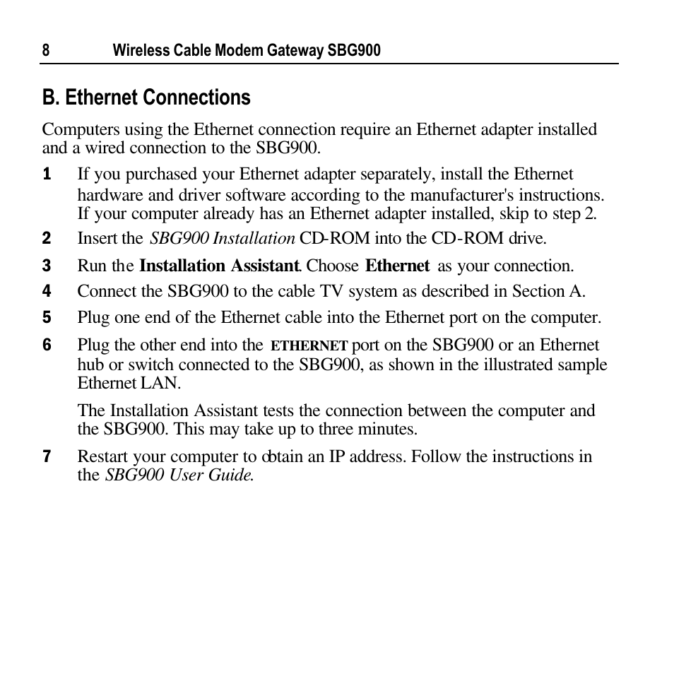 Motorola SURFBOARD SBG900 User Manual | Page 8 / 16