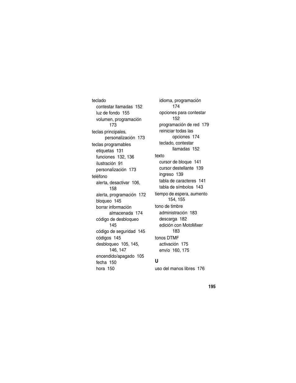 Motorola A630 User Manual | Page 197 / 200