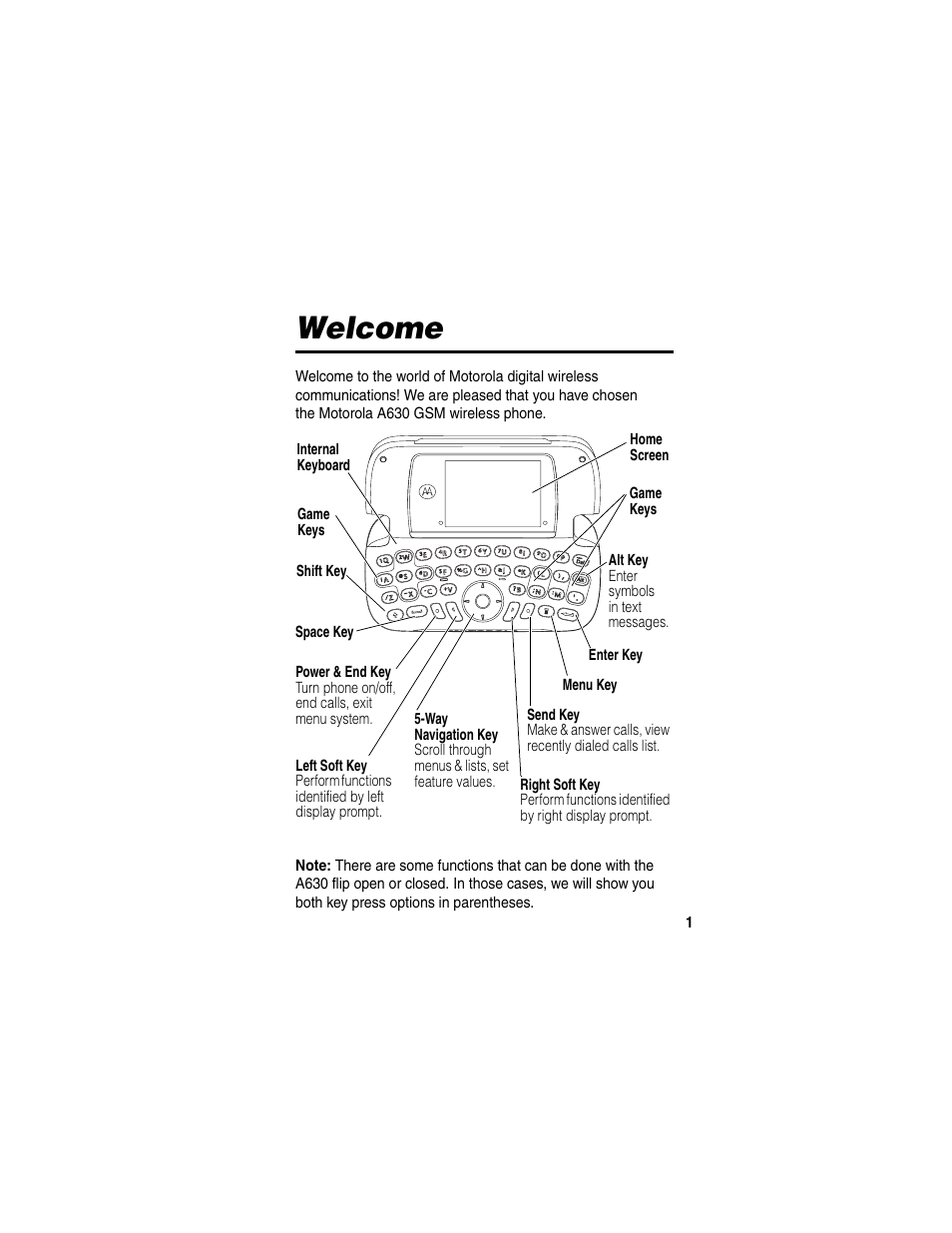 Welcome | Motorola A630 User Manual | Page 3 / 200