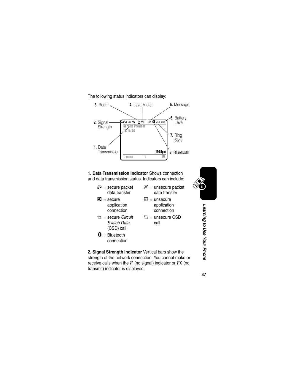 Motorola A630 User Manual | Page 39 / 200