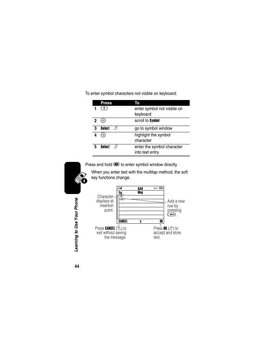 Motorola A630 User Manual | Page 46 / 200