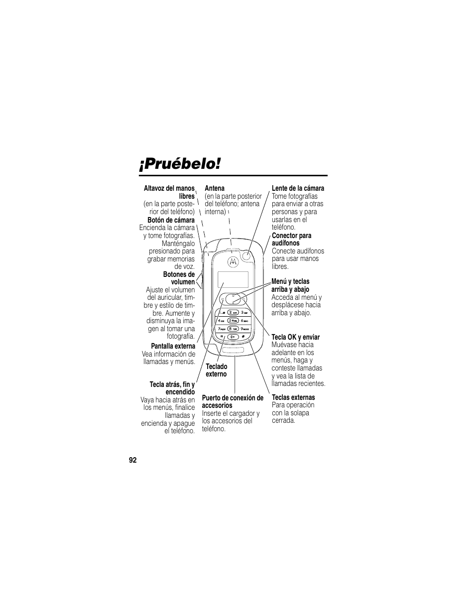 Pruébelo | Motorola A630 User Manual | Page 94 / 200