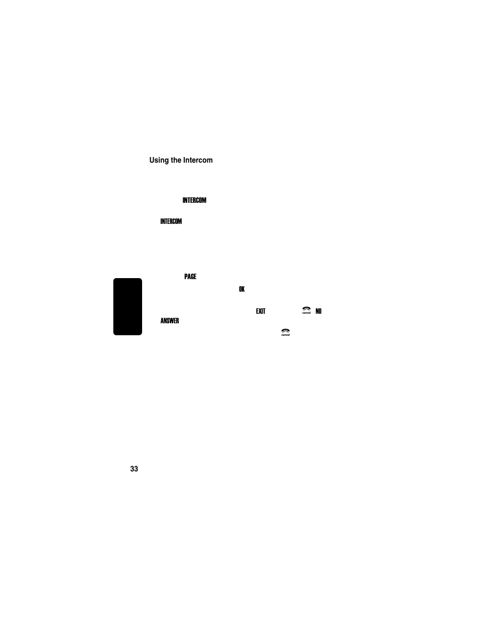 Using the intercom, Rli m in a r y | Motorola TM MD7080 User Manual | Page 49 / 68