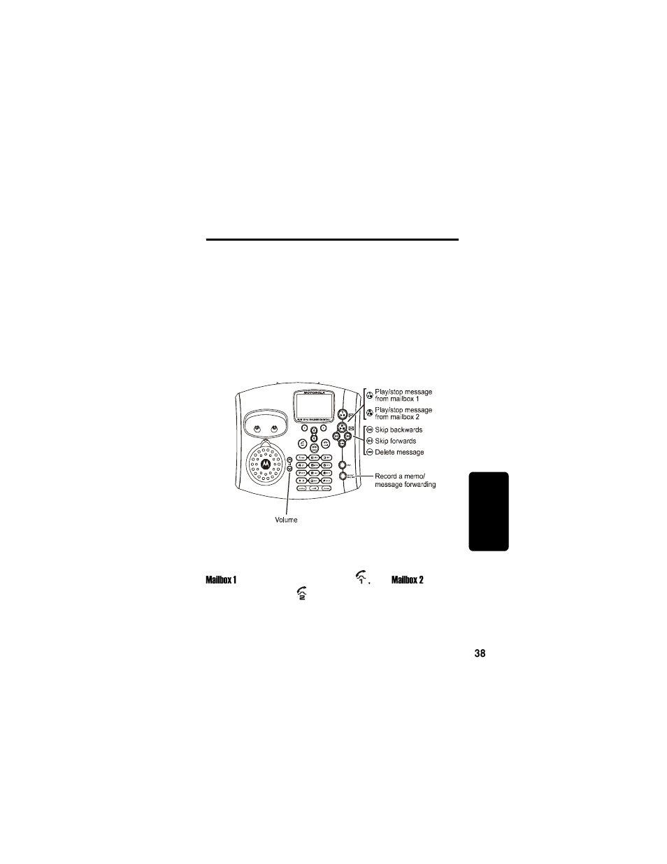 Using the answering machine, Answering machine overview | Motorola TM MD7080 User Manual | Page 54 / 68