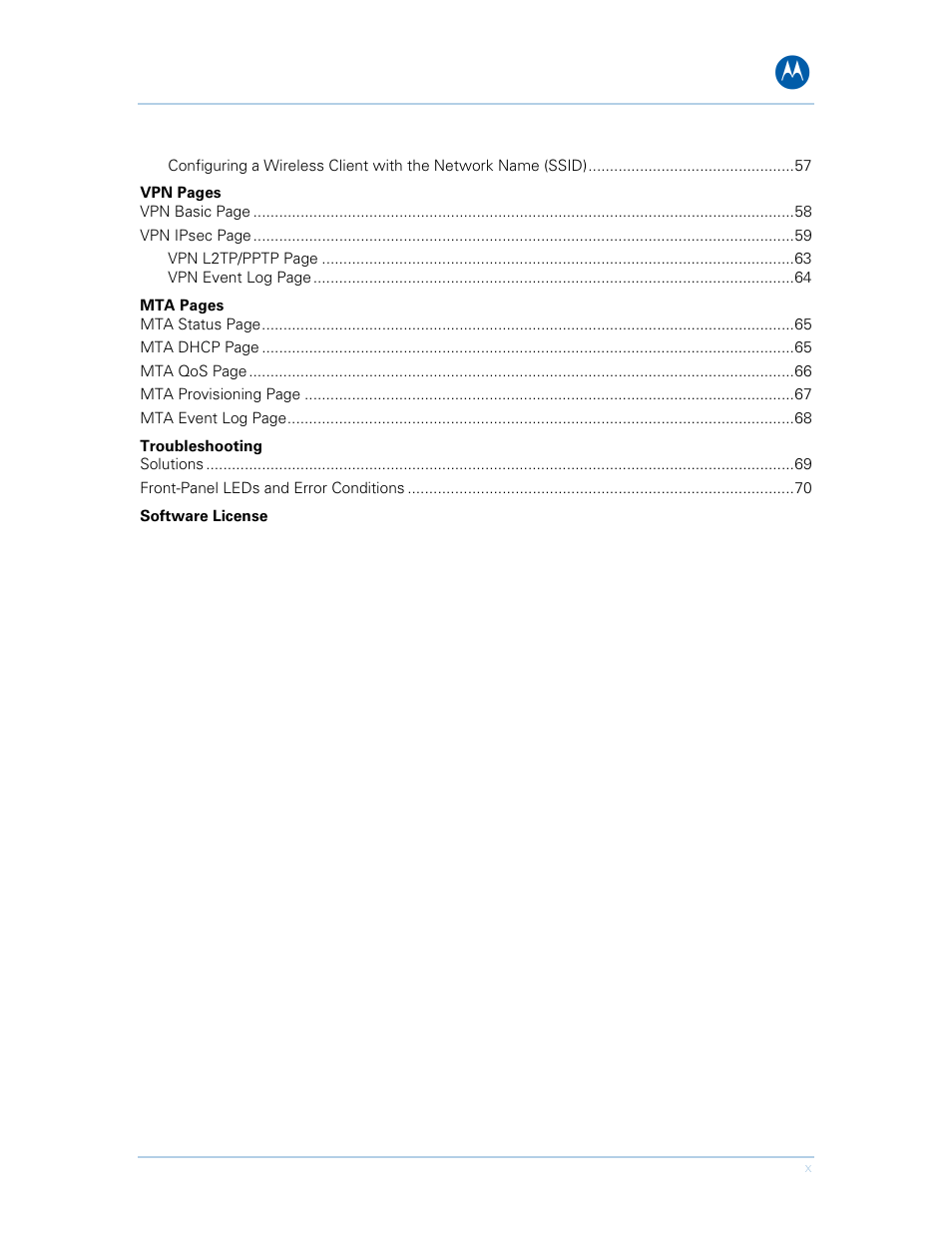 Motorola SURFboard SVG1501E User Manual | Page 10 / 83