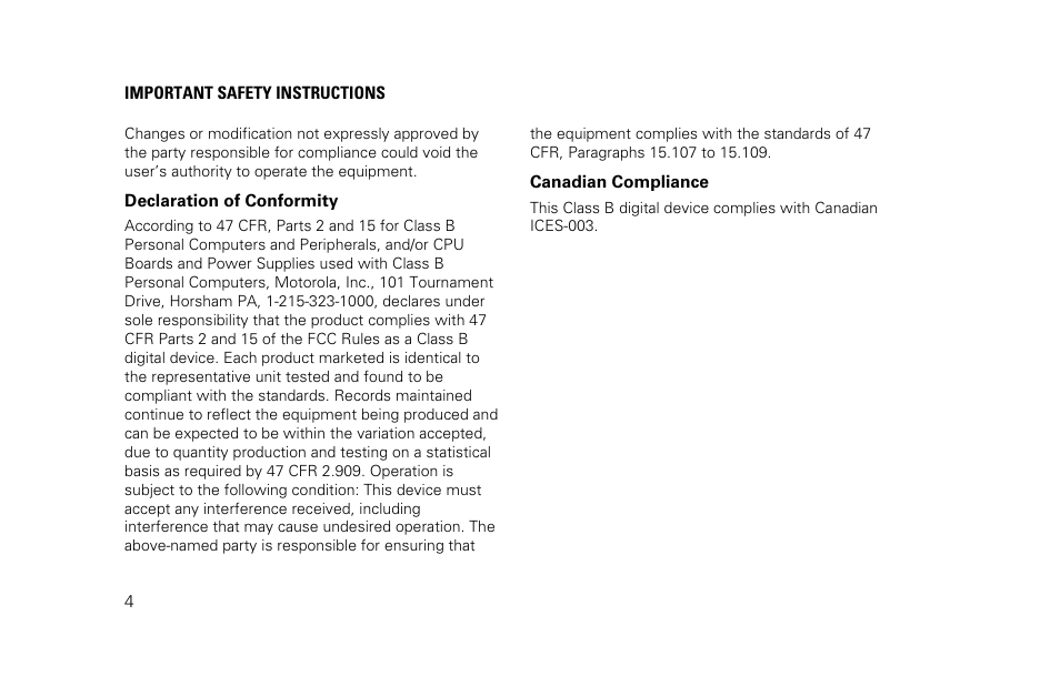 Motorola DSR530 User Manual | Page 6 / 18