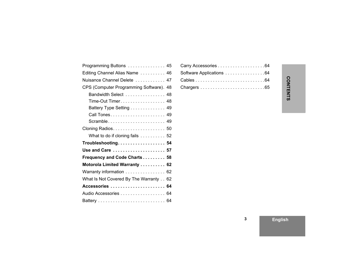 Motorola XTNID User Manual | Page 5 / 69