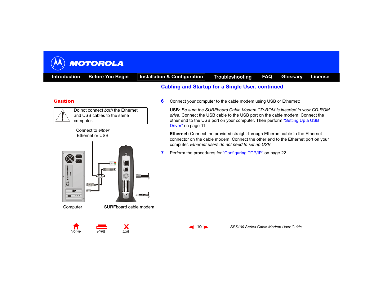 Motorola SB5100 User Manual | Page 16 / 74