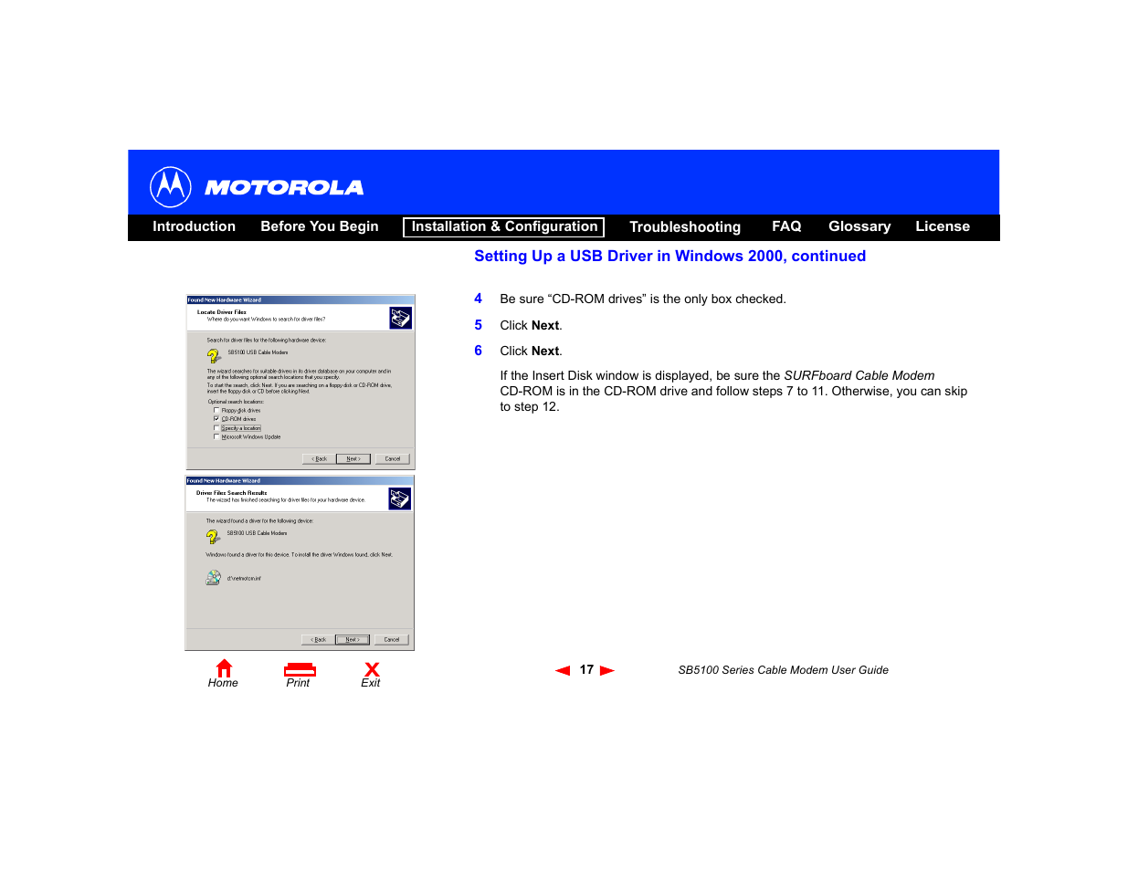 Motorola SB5100 User Manual | Page 23 / 74