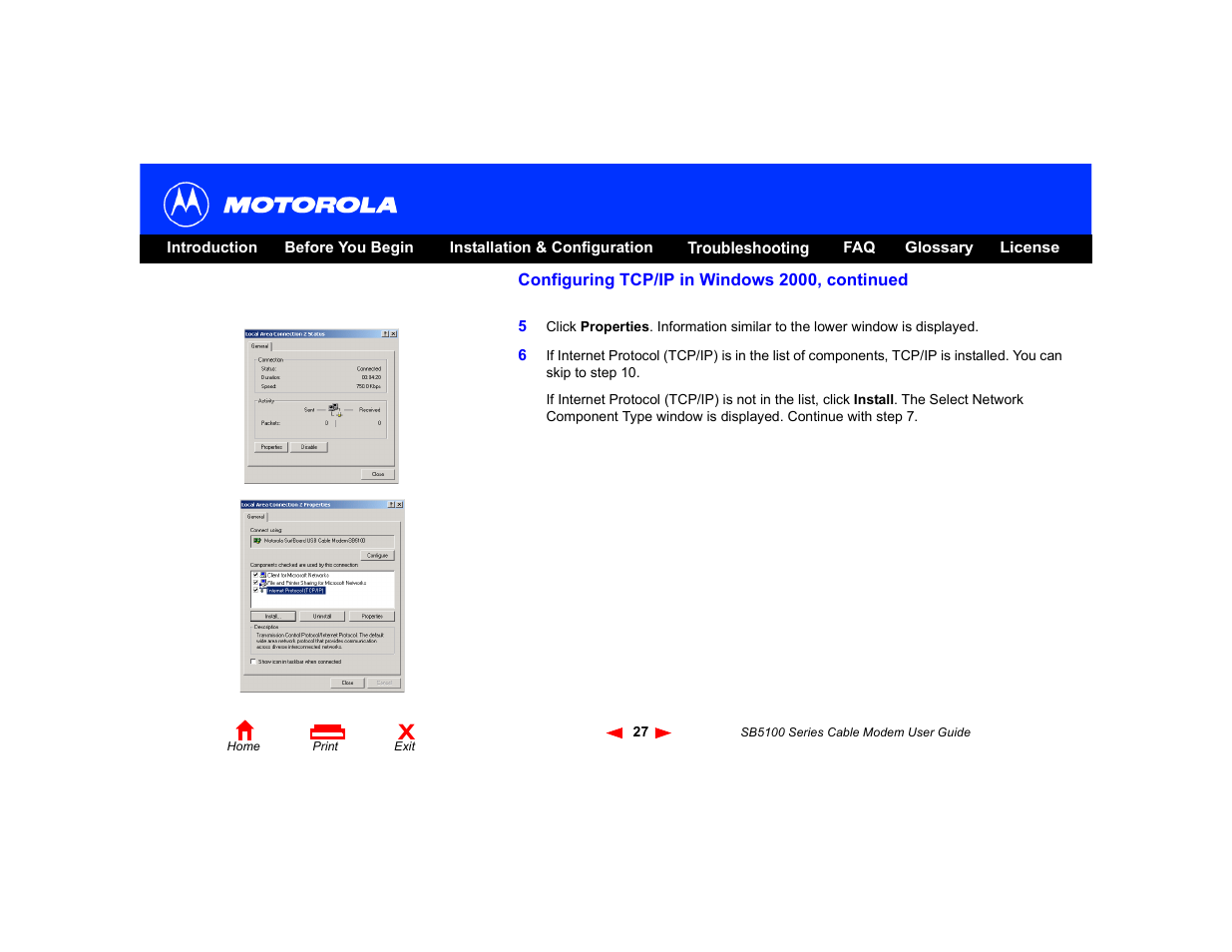 Motorola SB5100 User Manual | Page 33 / 74