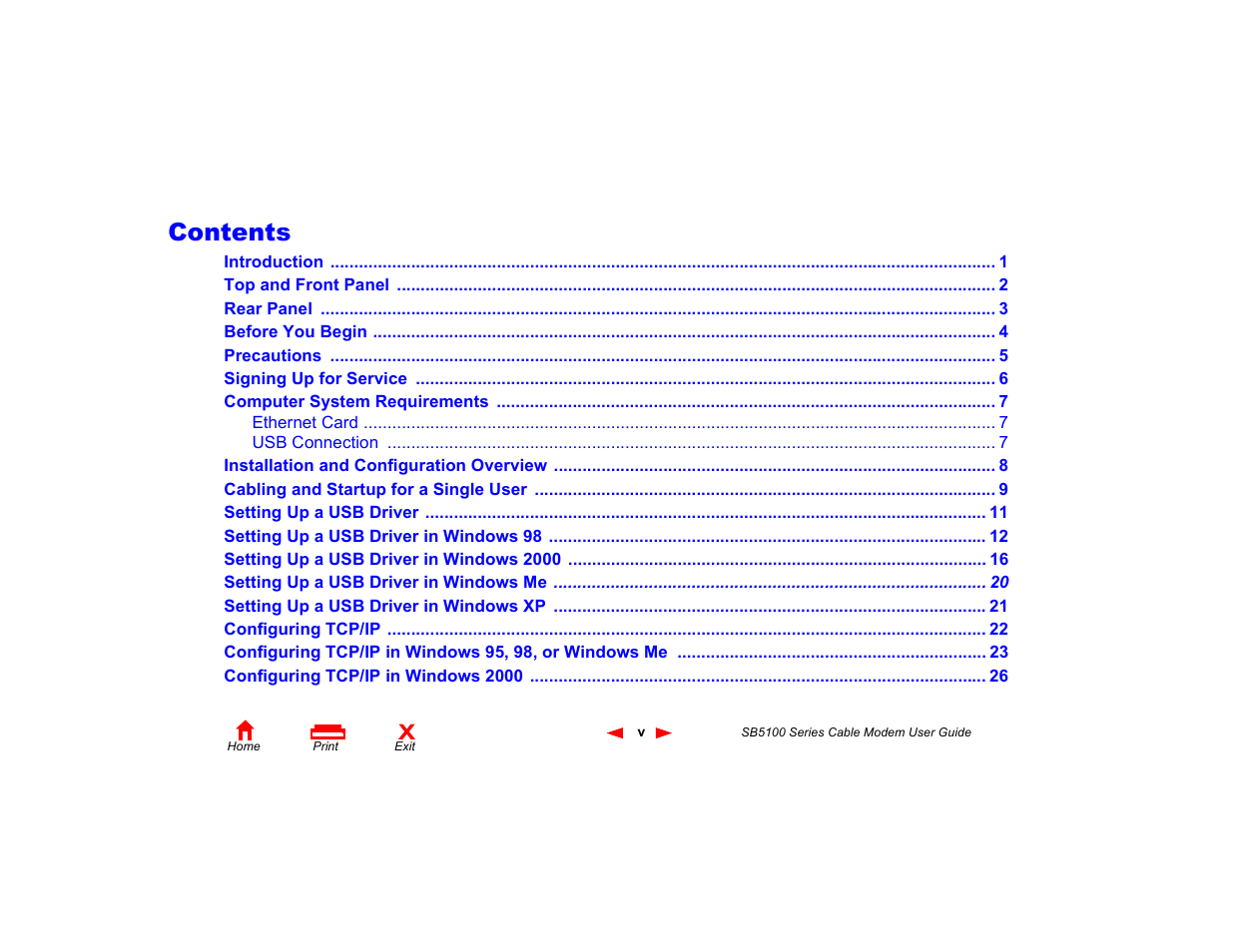Motorola SB5100 User Manual | Page 5 / 74