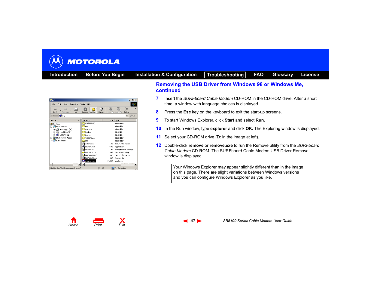 Motorola SB5100 User Manual | Page 53 / 74