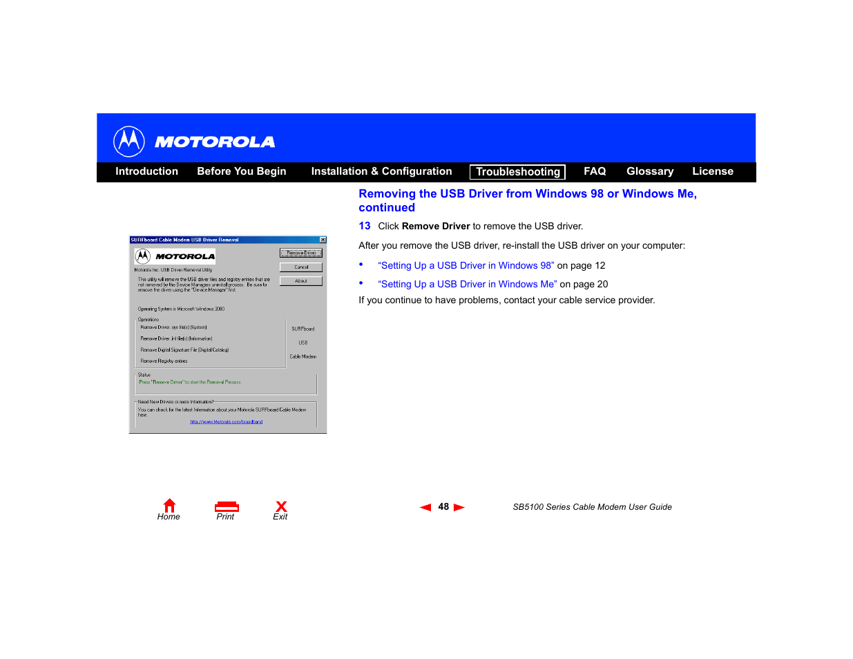 Motorola SB5100 User Manual | Page 54 / 74