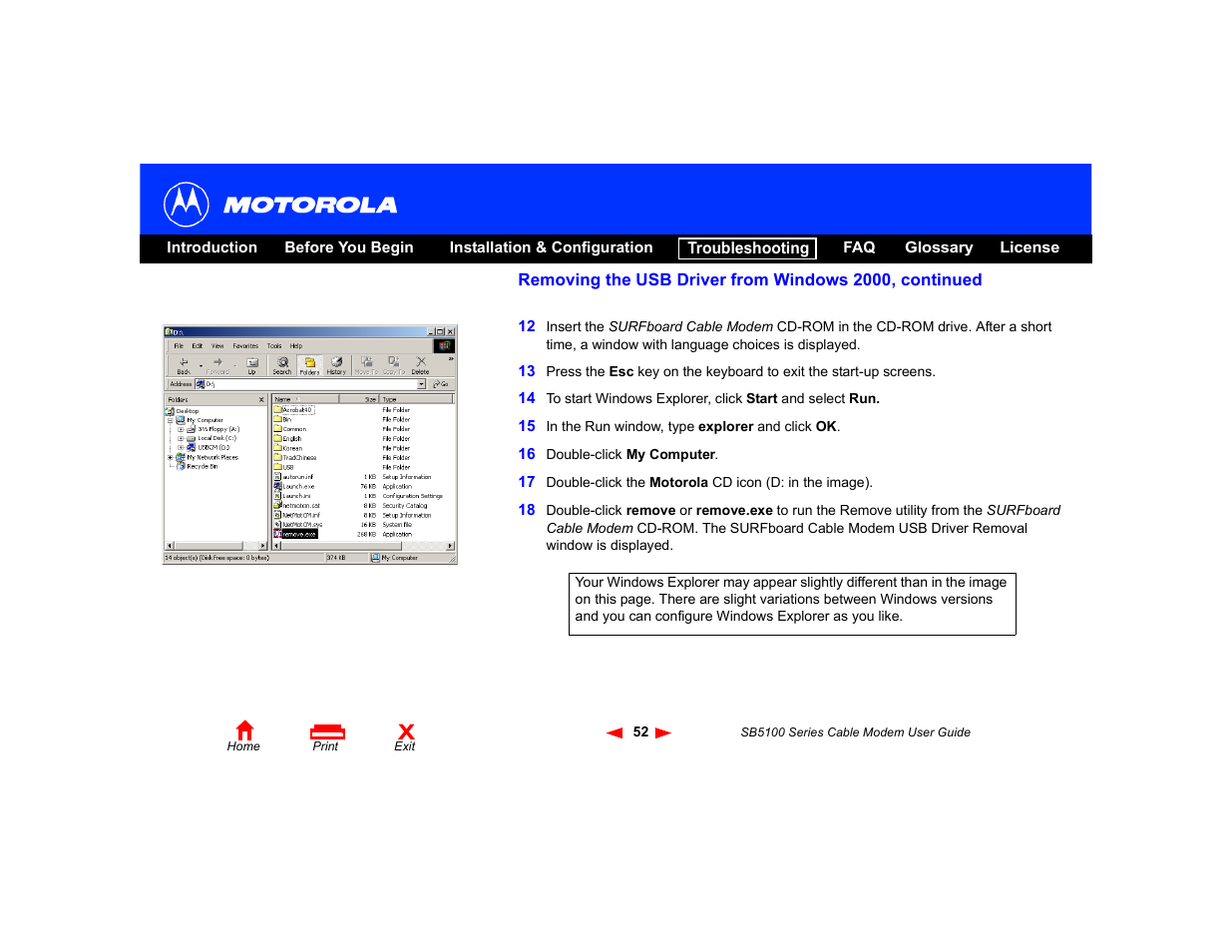 Motorola SB5100 User Manual | Page 58 / 74