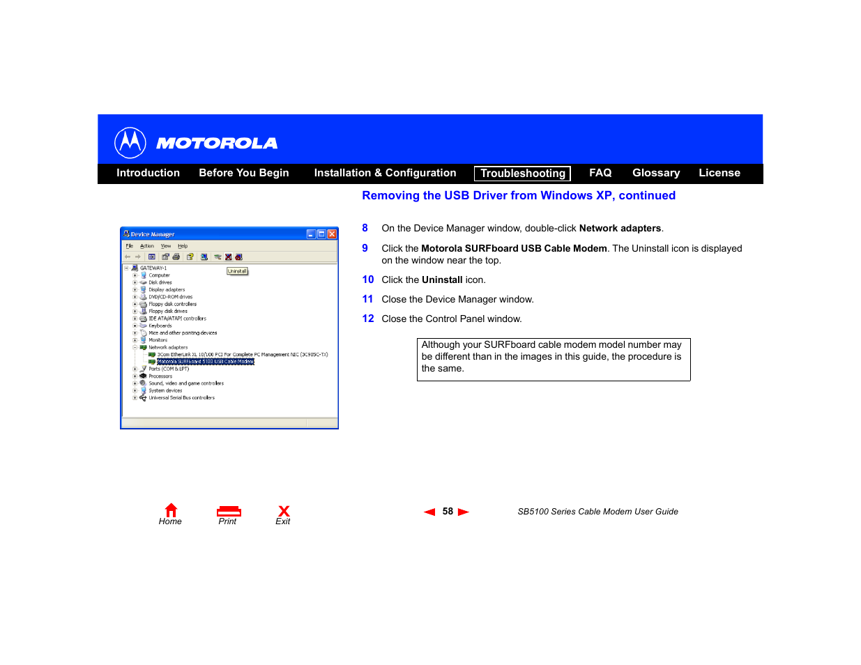 Motorola SB5100 User Manual | Page 64 / 74