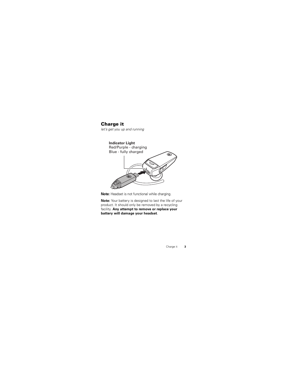 Charge it | Motorola HK200 User Manual | Page 5 / 84