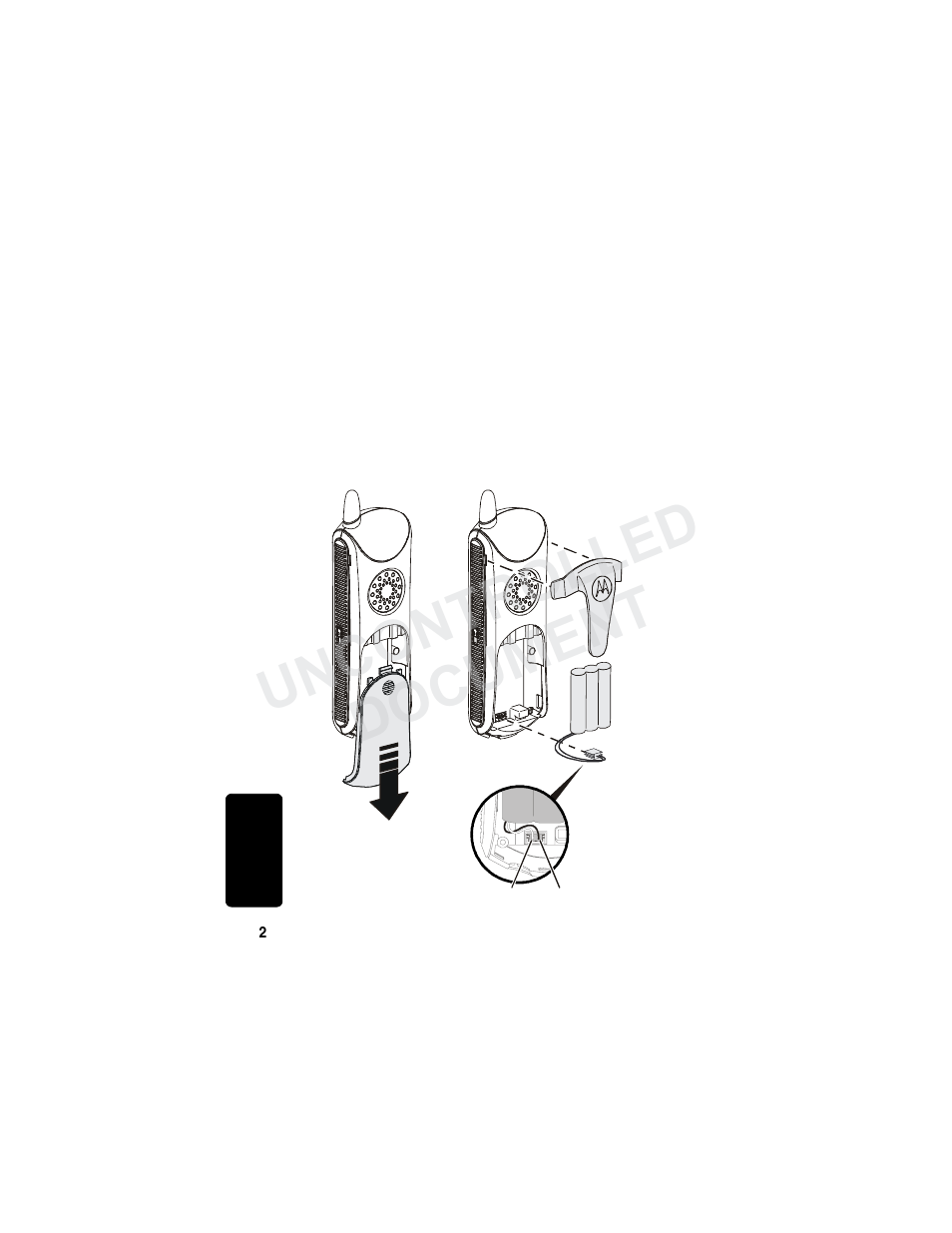 Charging the battery, Uncontrolled document | Motorola MD7000 User Manual | Page 20 / 55