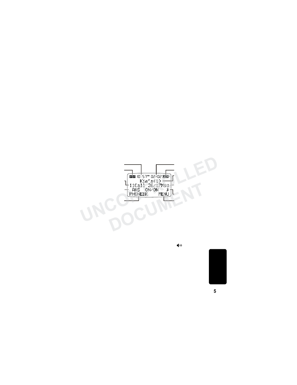 Handset display screens, Using the handset display, Uncontrolled document | Motorola MD7000 User Manual | Page 23 / 55