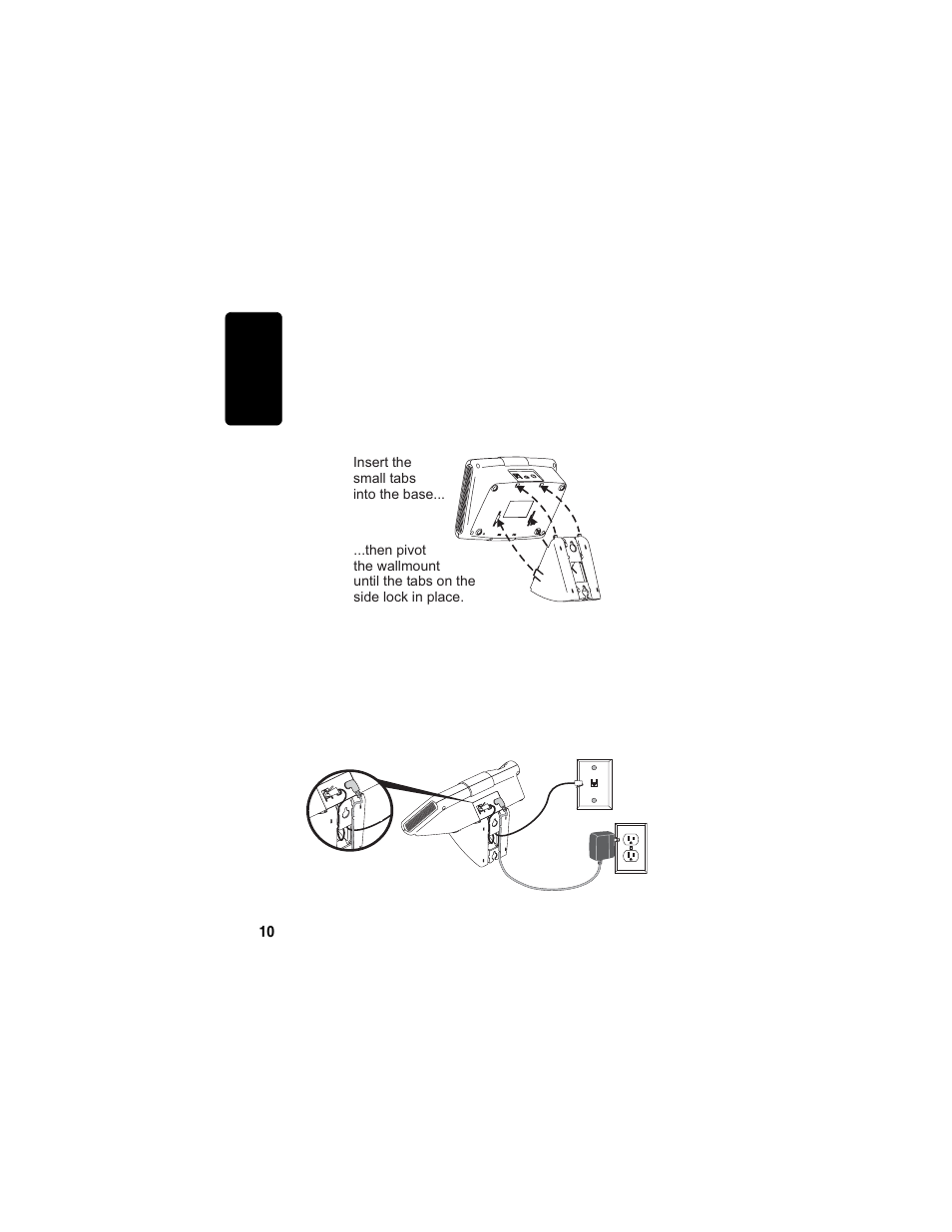 Installing the phone on the wall | Motorola MA580 User Manual | Page 28 / 53