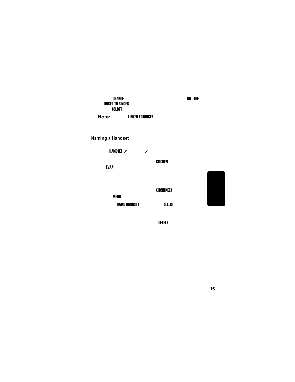 Naming a handset | Motorola MD751 User Manual | Page 33 / 64