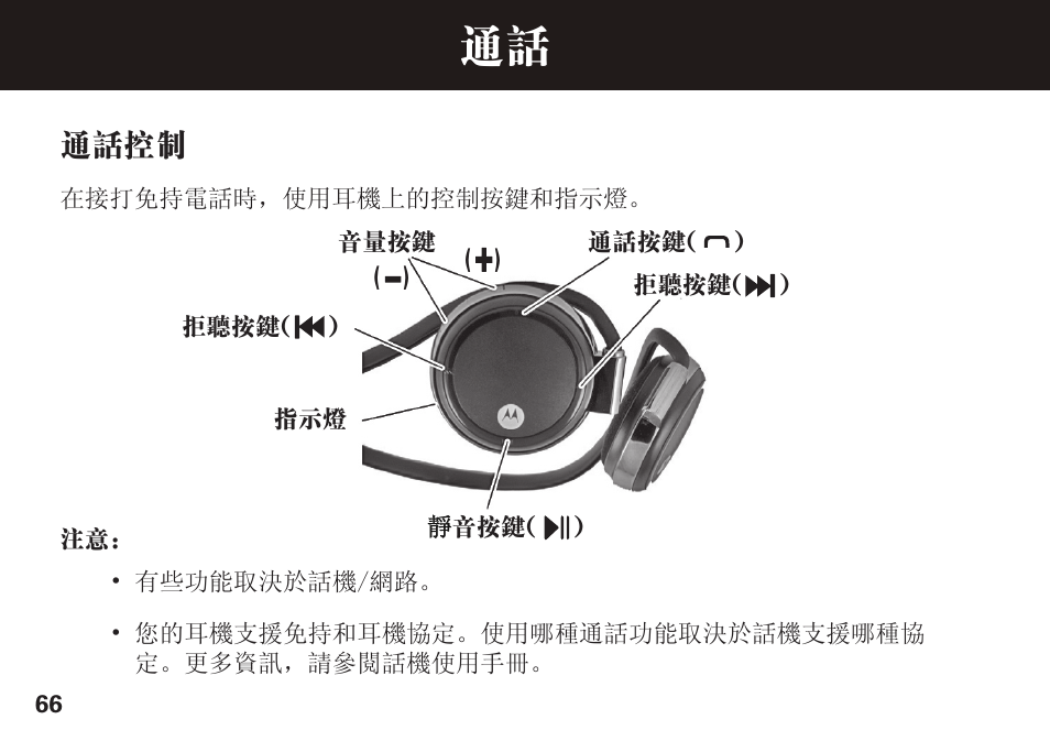 通话控制 | Motorola S305 User Manual | Page 67 / 82