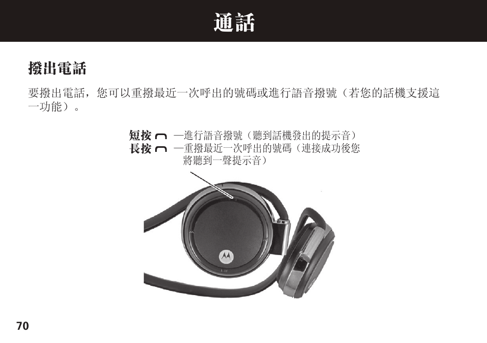 拨出电话 | Motorola S305 User Manual | Page 71 / 82