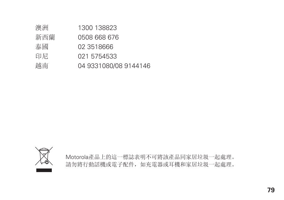 Motorola S305 User Manual | Page 80 / 82