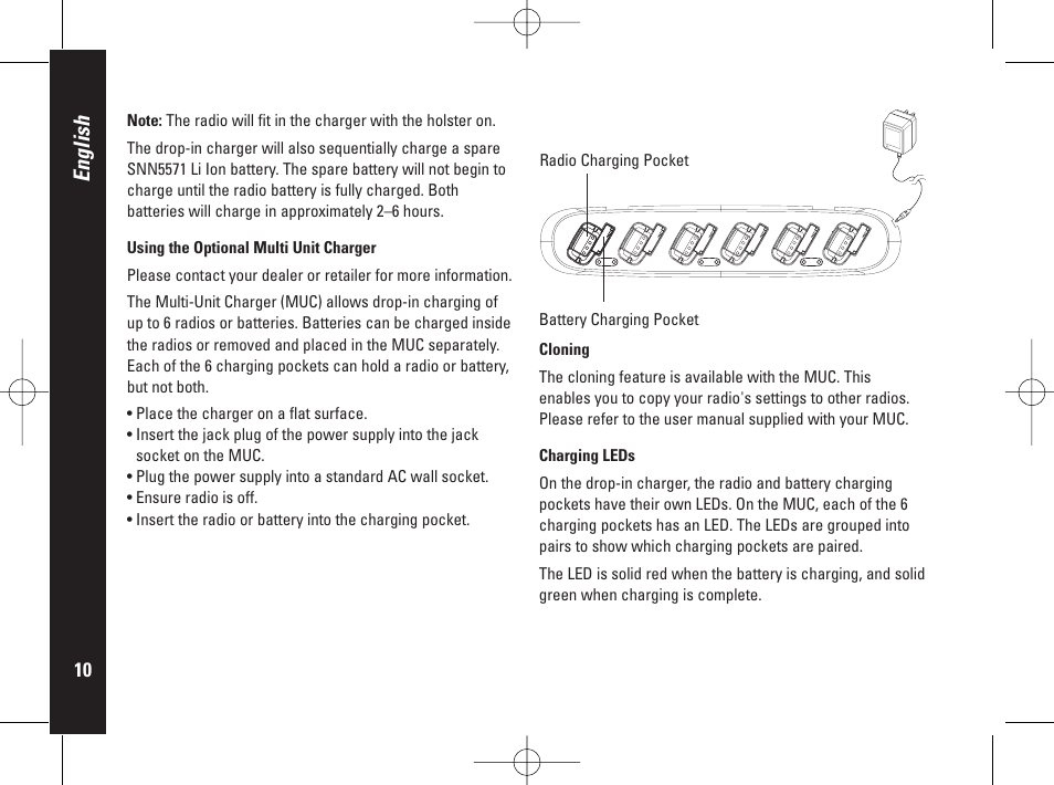 English | Motorola PMR446 User Manual | Page 10 / 134