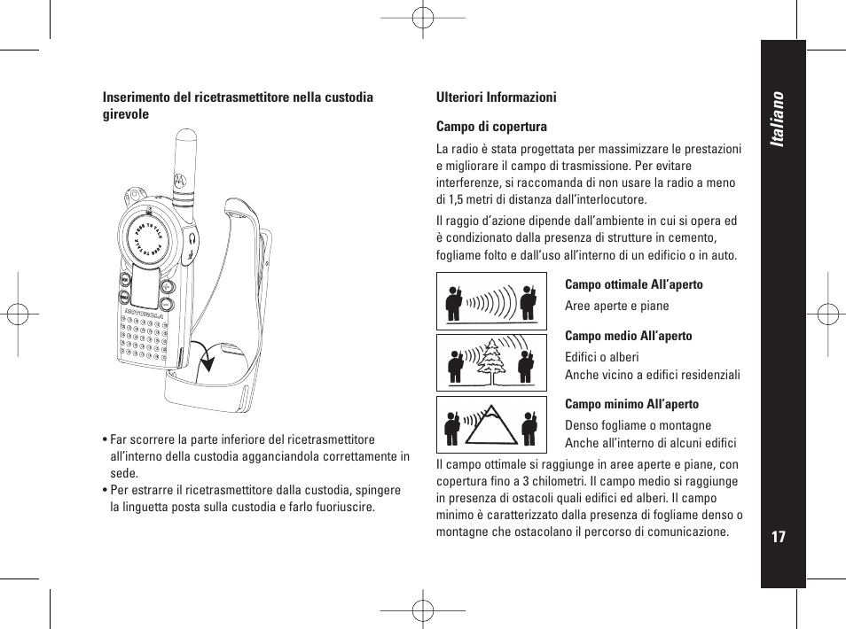 Italiano | Motorola PMR446 User Manual | Page 107 / 134