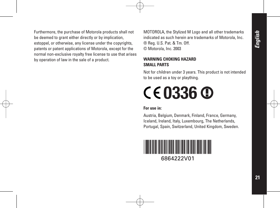 Motorola PMR446 User Manual | Page 21 / 134
